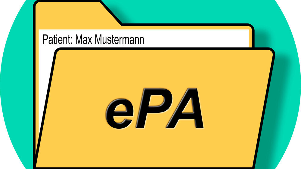 ePA elektronische Patientenakte im grünen Kreis